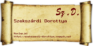 Szekszárdi Dorottya névjegykártya