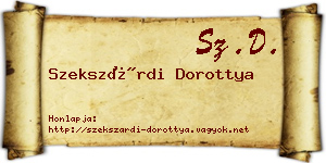 Szekszárdi Dorottya névjegykártya