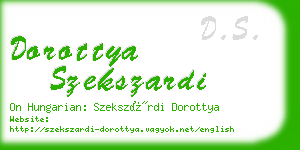 dorottya szekszardi business card